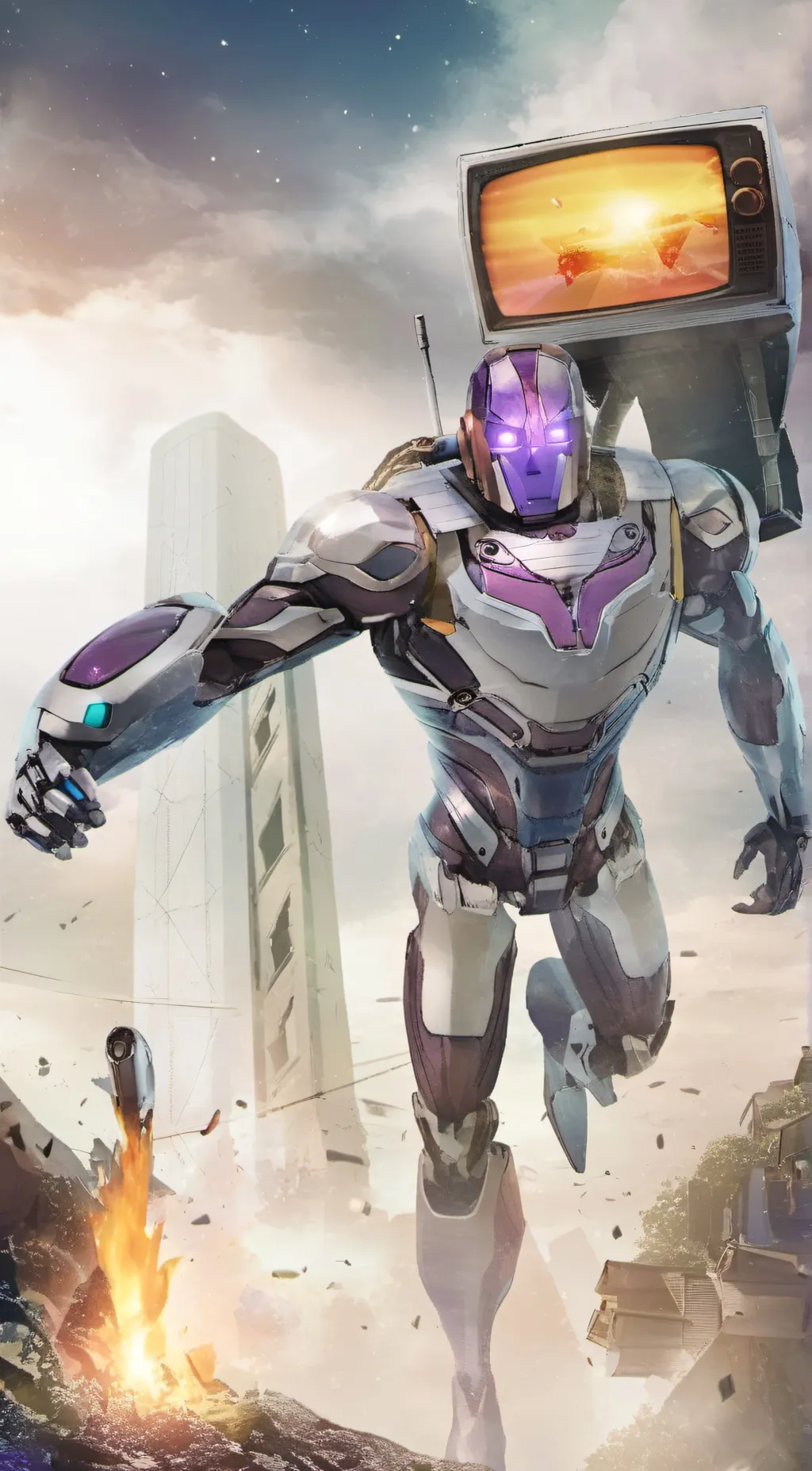 ai character: Titan TV man background