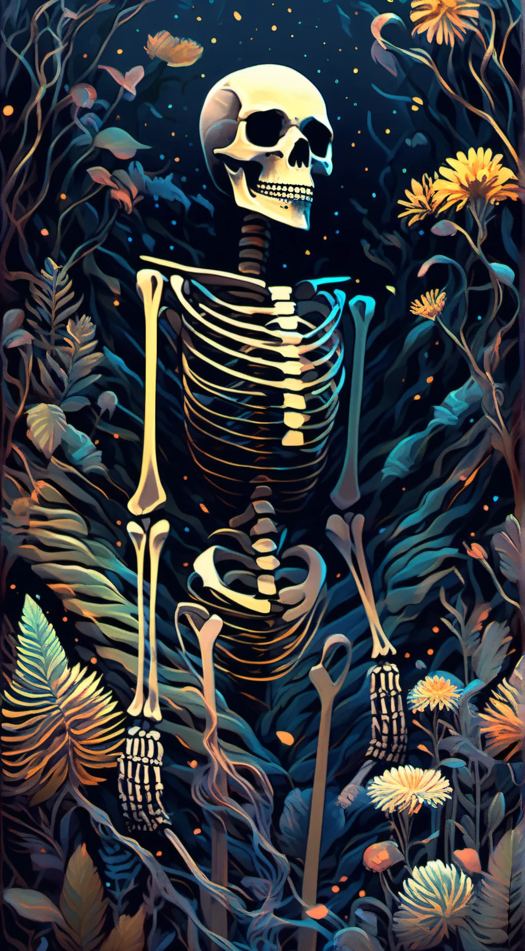 ai character: Skeleton background