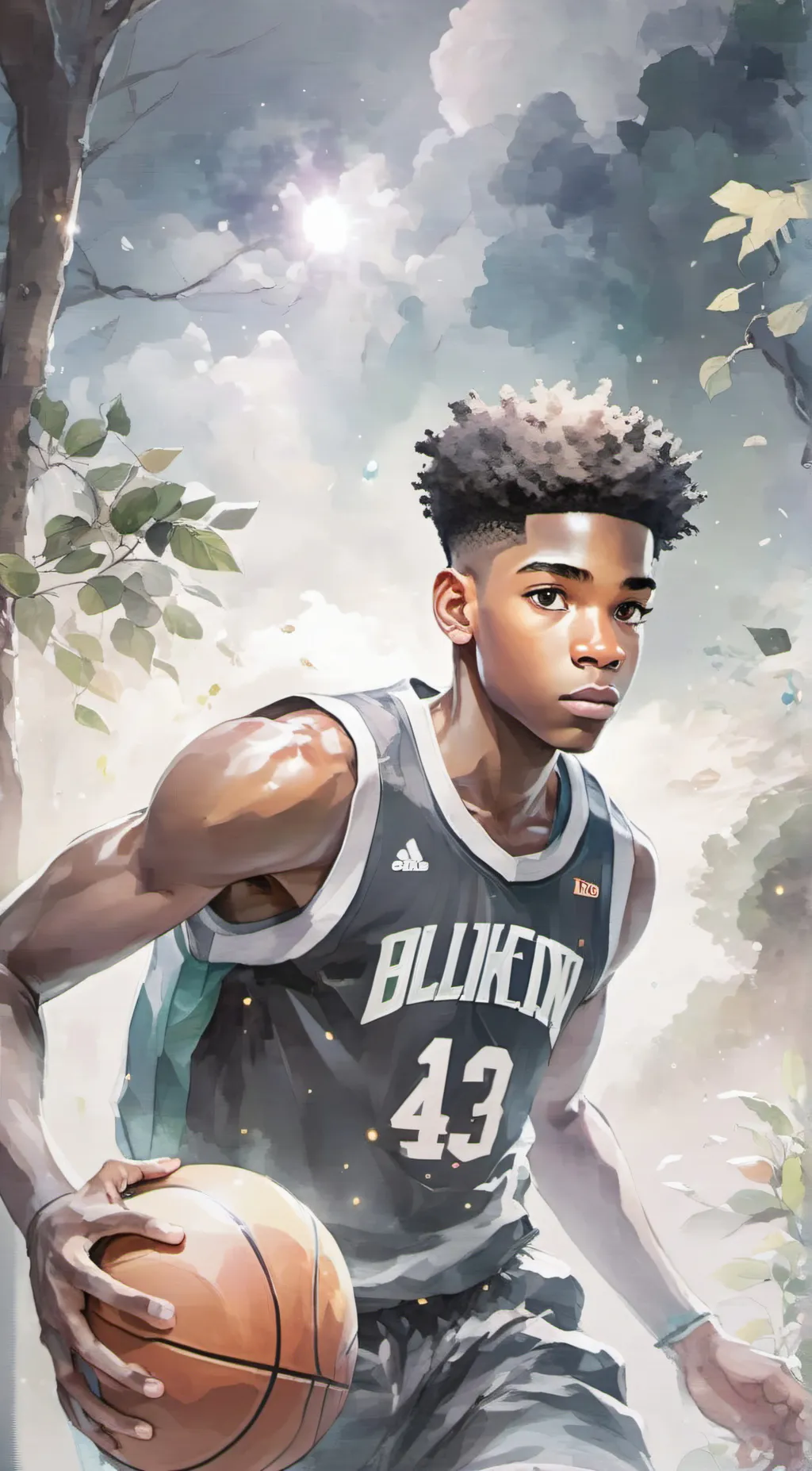 ai character: basketball team  background