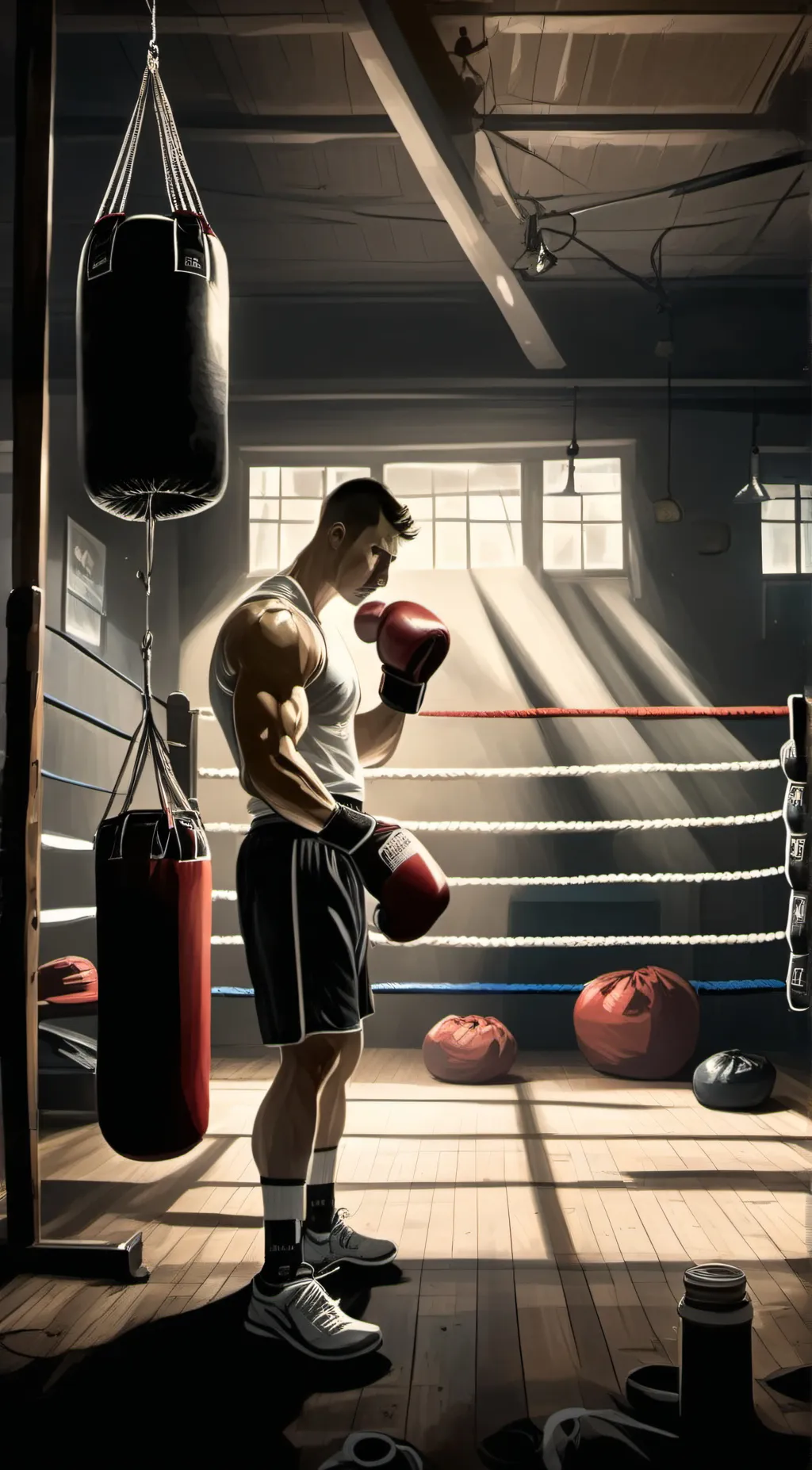 ai character: Boxer background