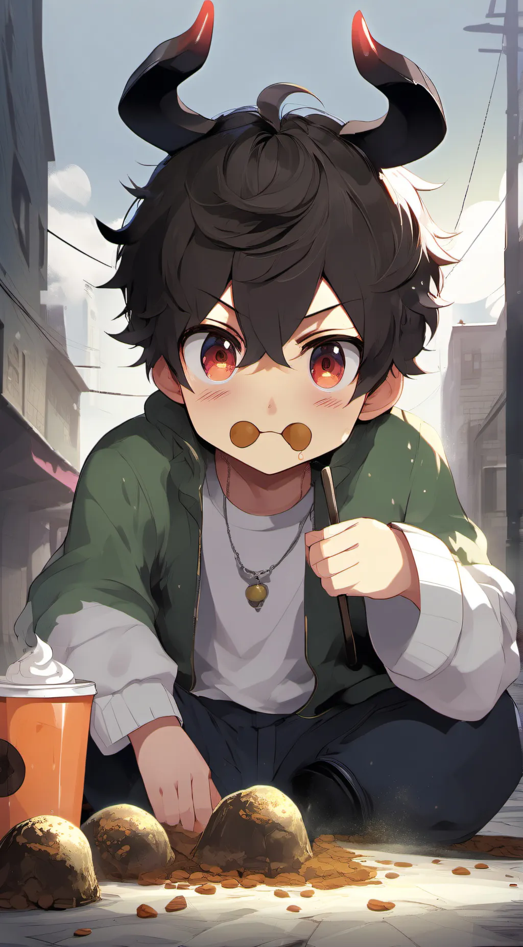 ai character: choco background