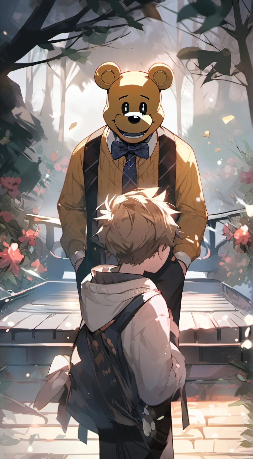 ai character: Fredbear  background