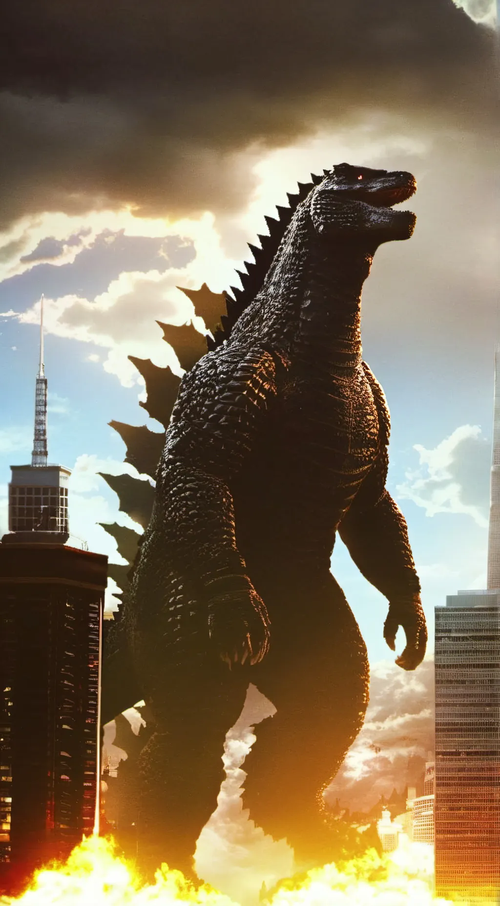 ai character: Godzilla background