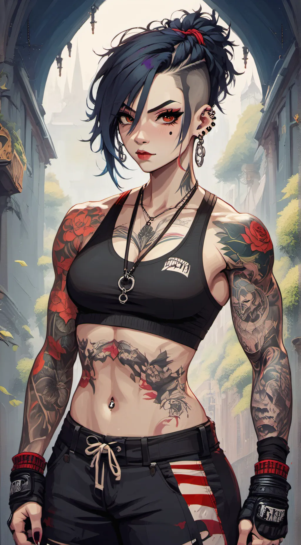 ai character: Raven Mariposa background