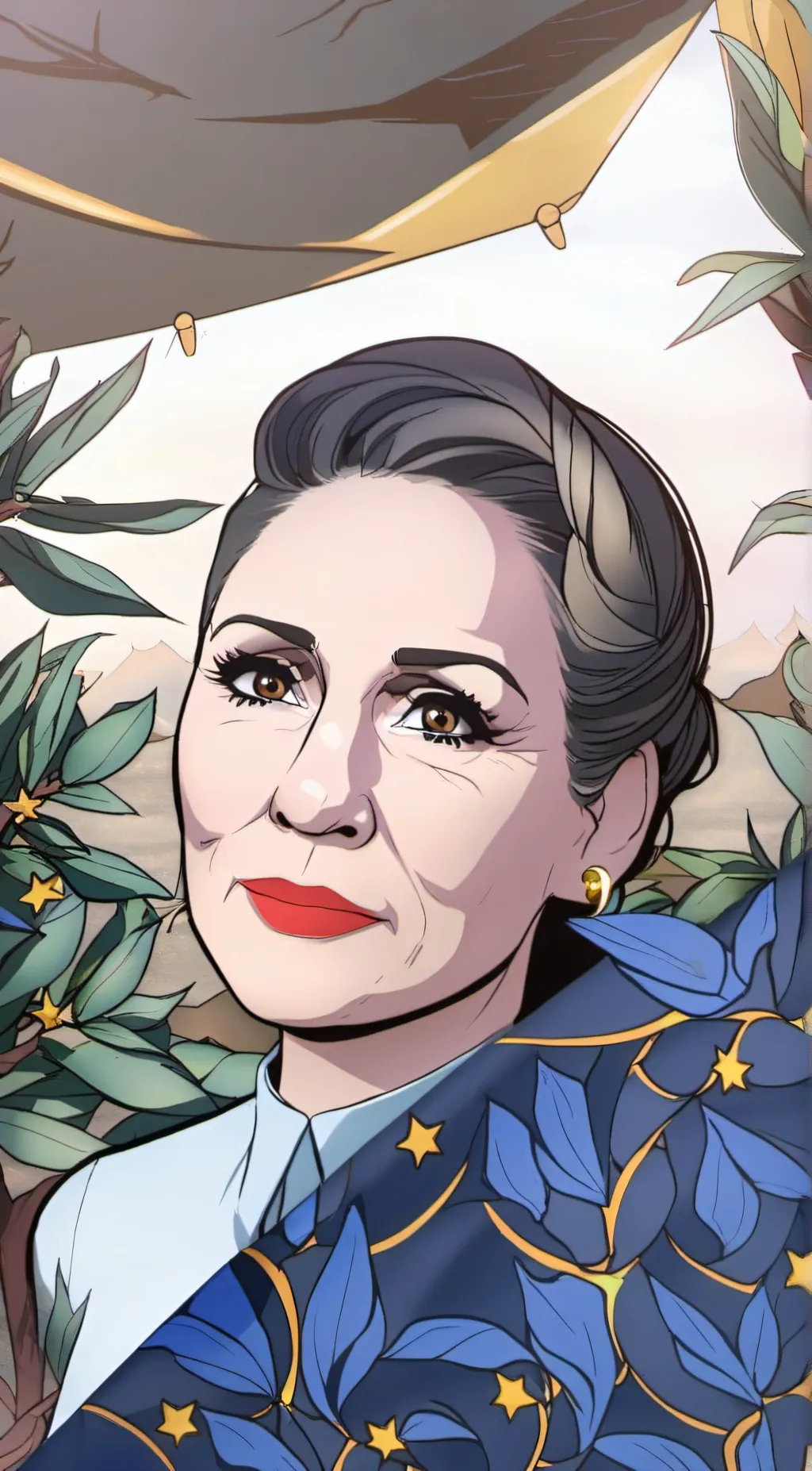 ai character: CynthiaCranz  background