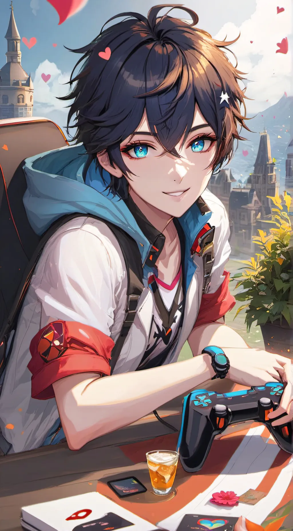 ai character: raven~~~ background