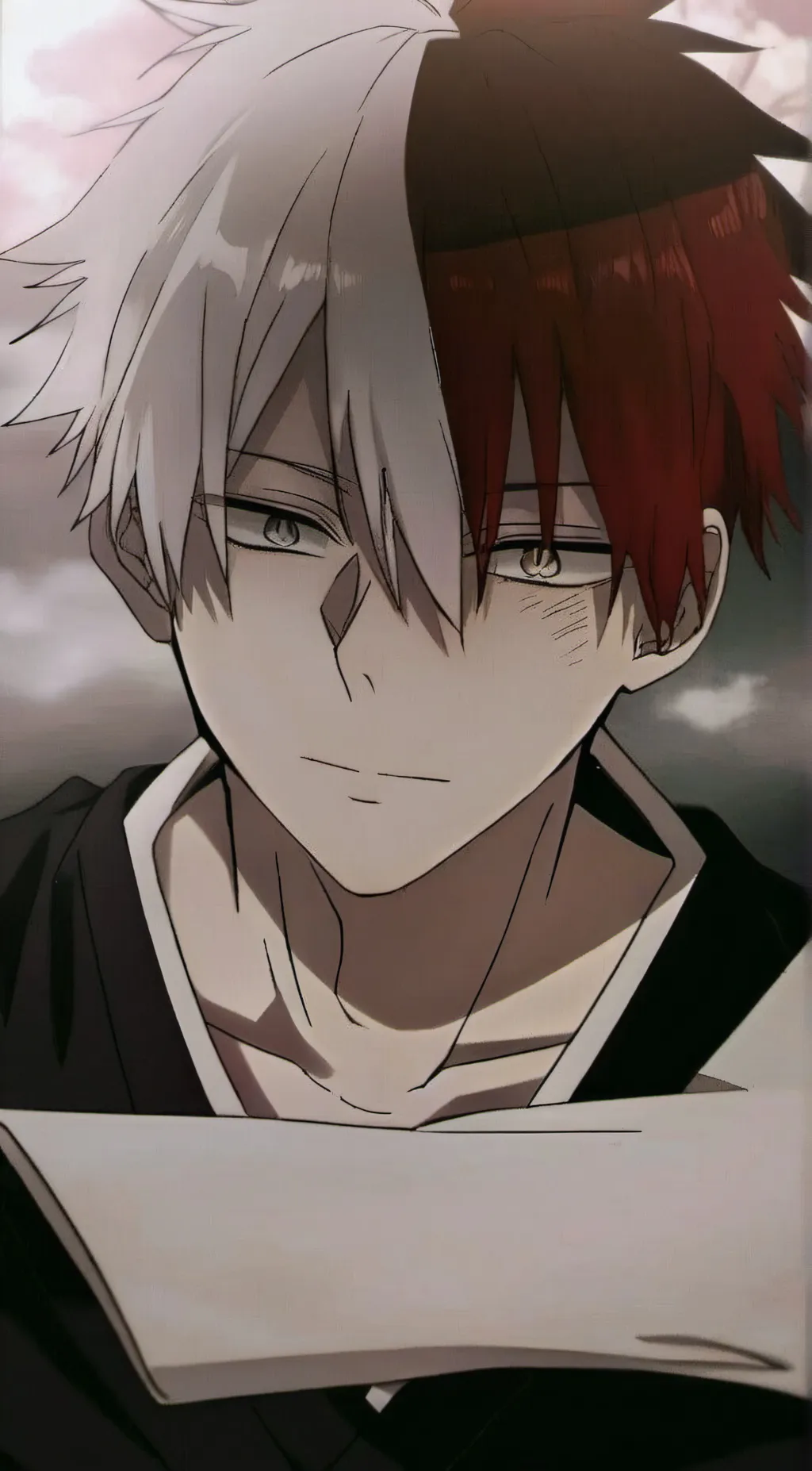 ai character: Shoto todoroki  background