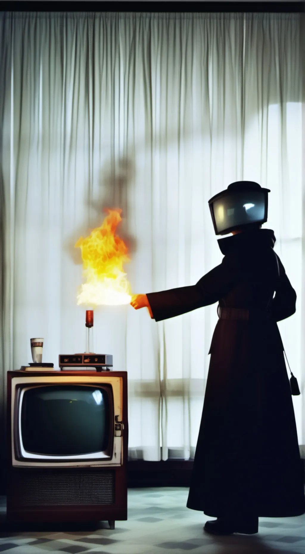 ai character: tv women background