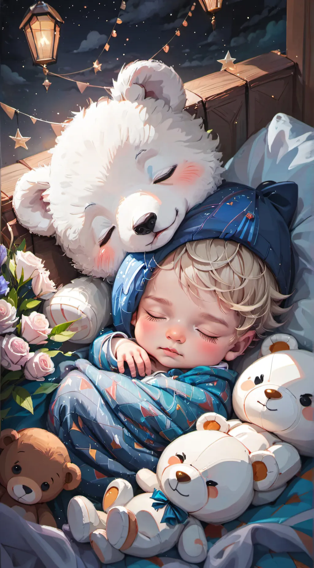 ai character: baby boy background