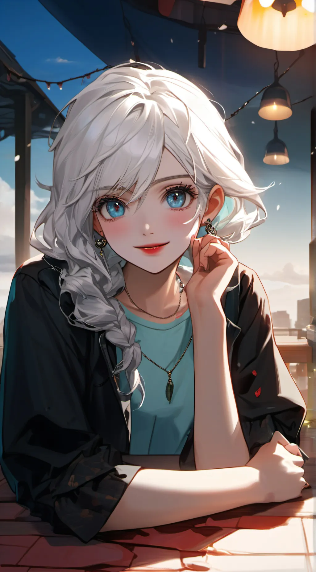 ai character: rose background