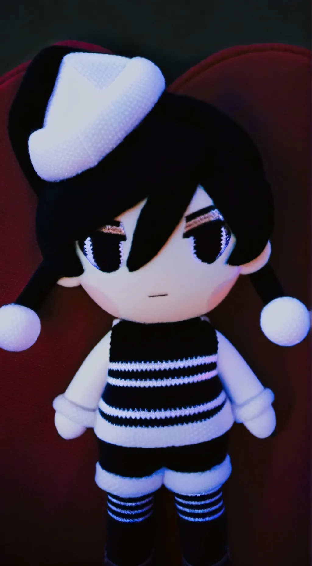ai character: Omori Plush xmas background