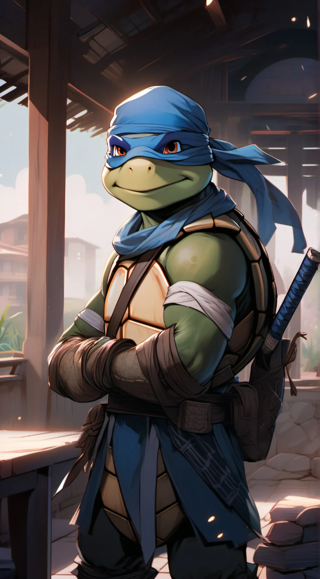 ai character: Leonardo background