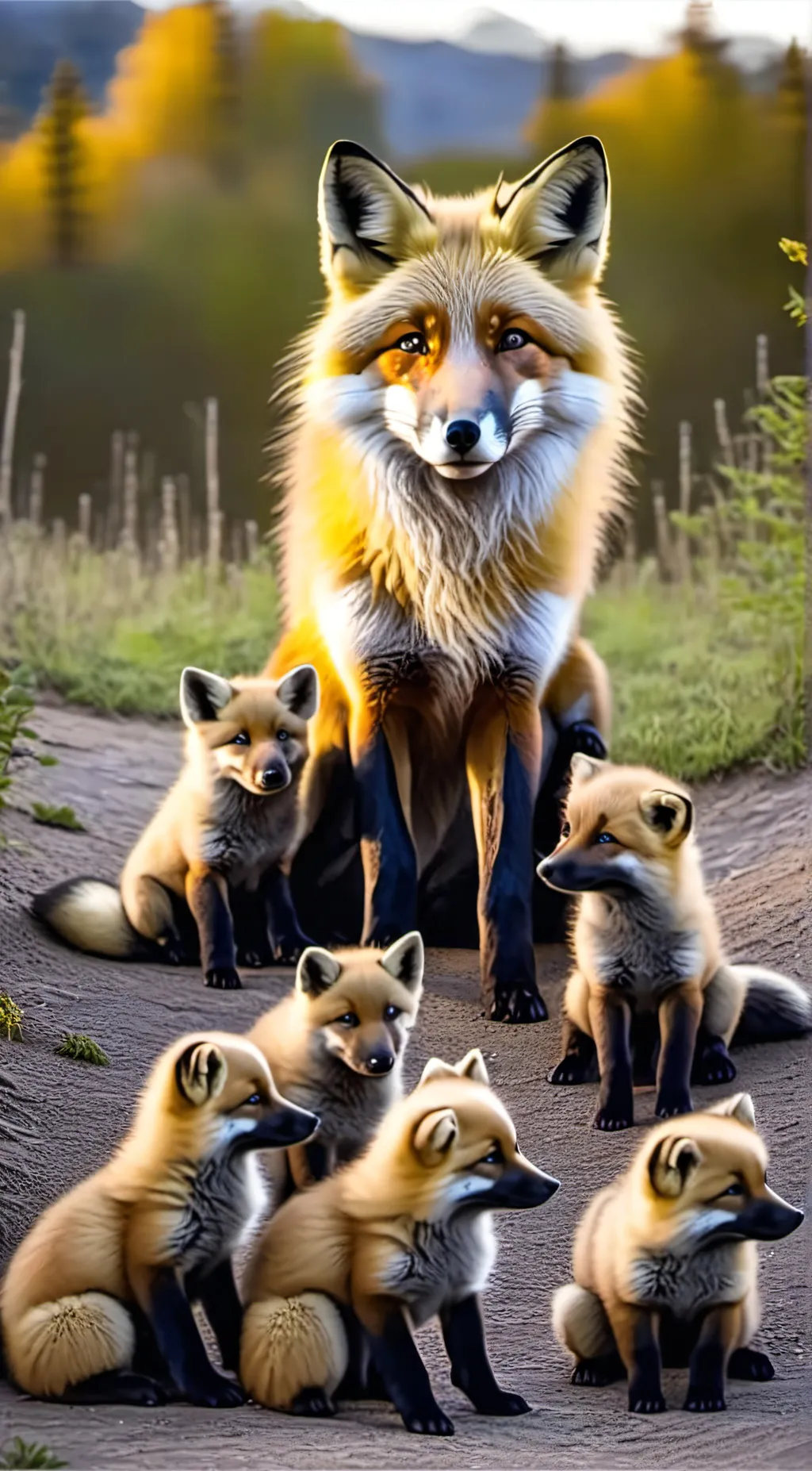 ai character: mom fox background