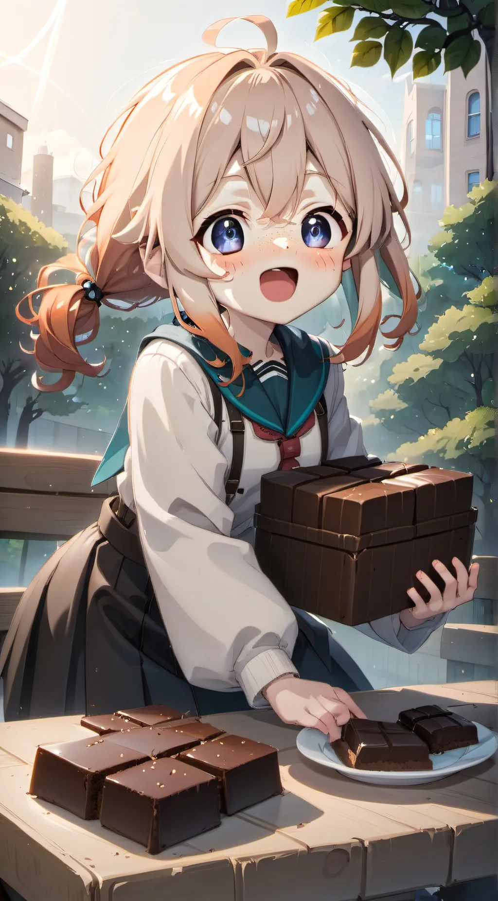 ai character: kiki(the baker)  background