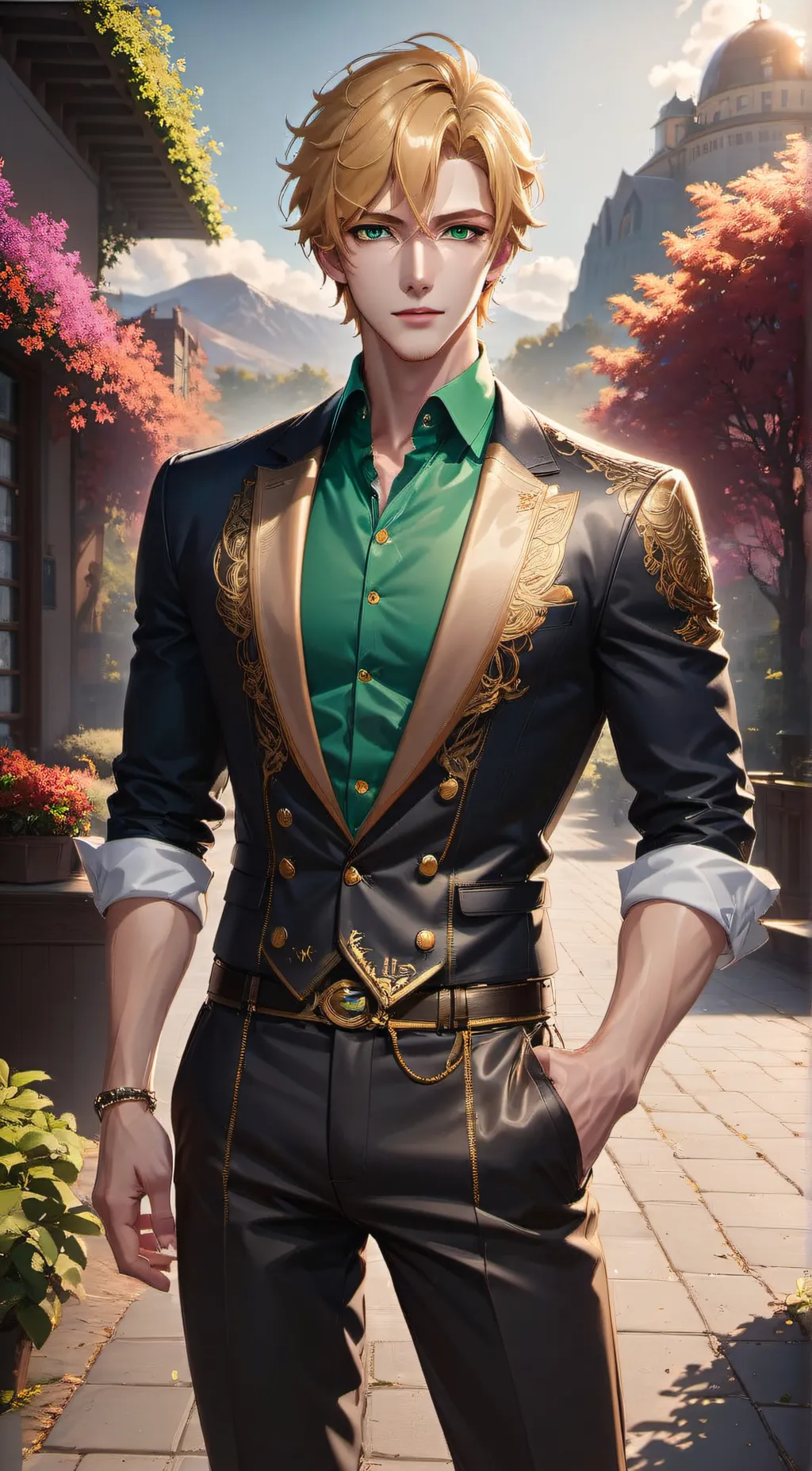 ai character: Emmerald background