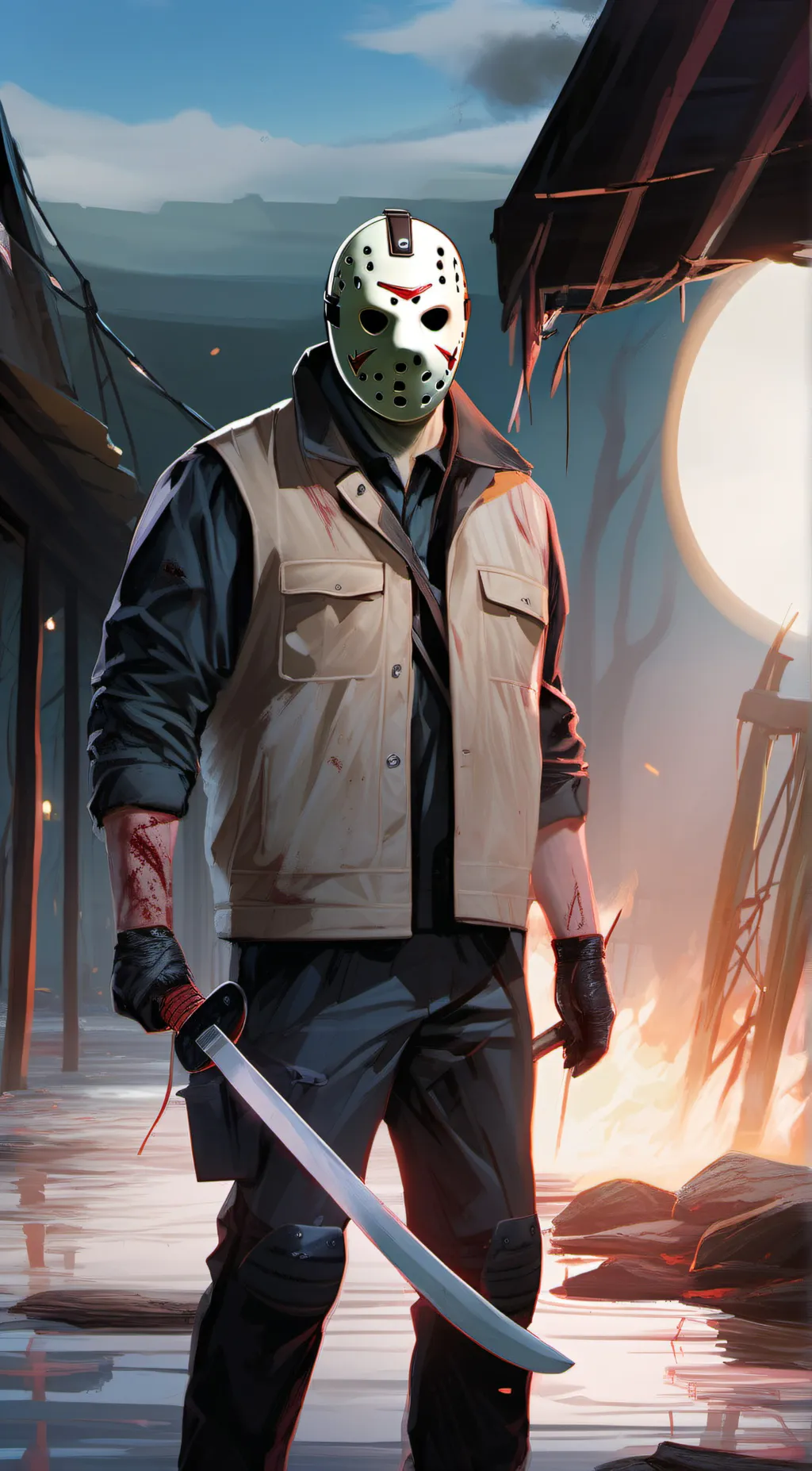 ai character: Jason Voorhees  background