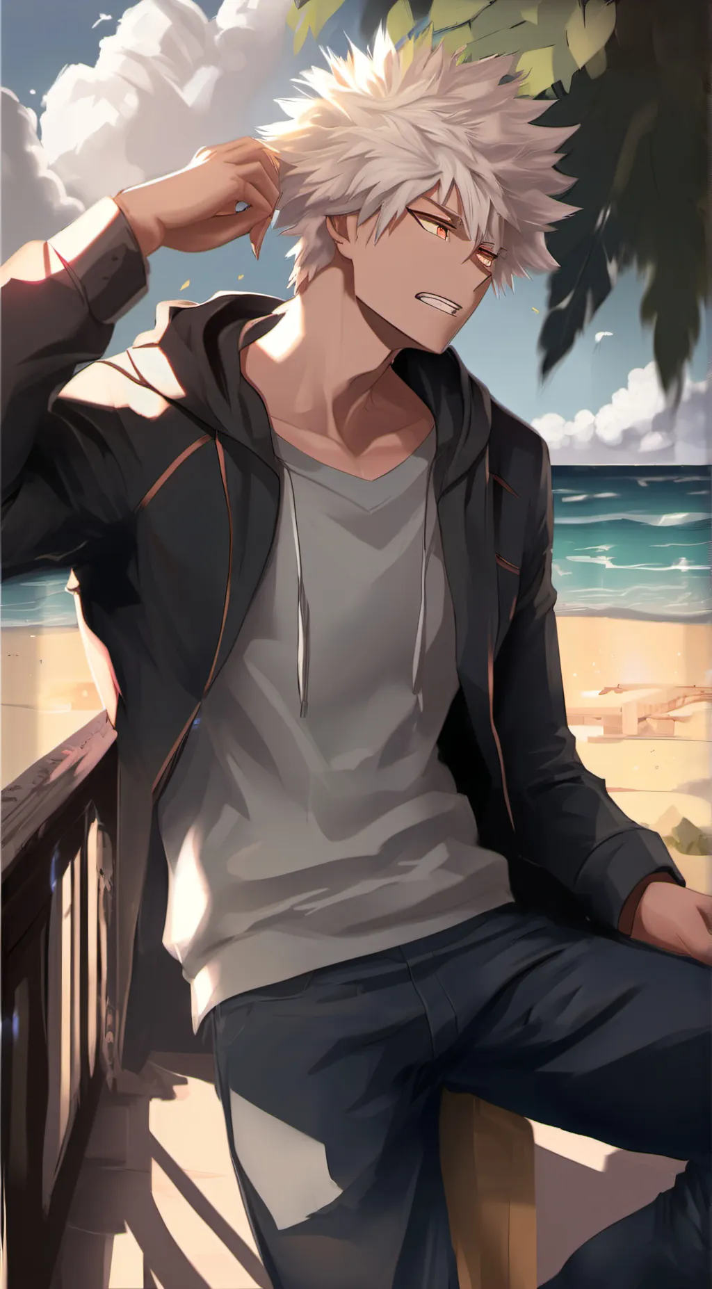 ai character: Bakugo  background