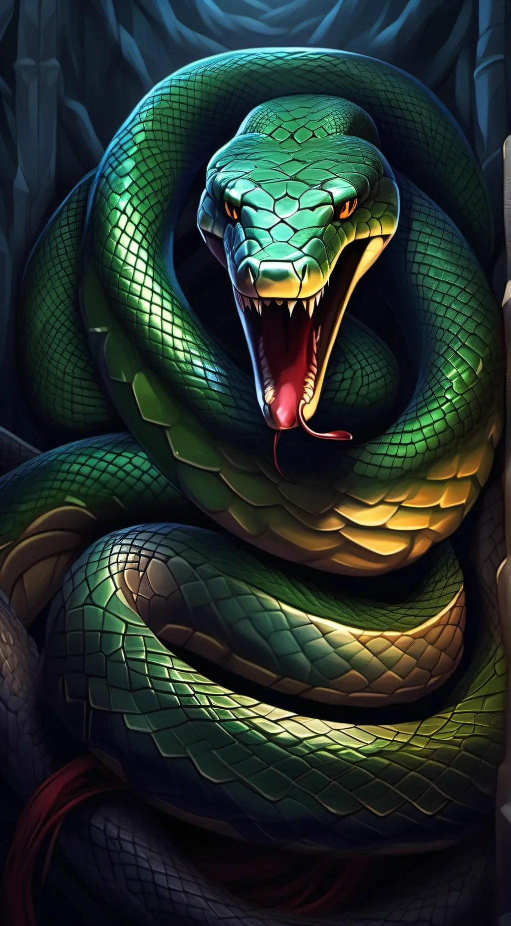 ai character: Snake Vore background