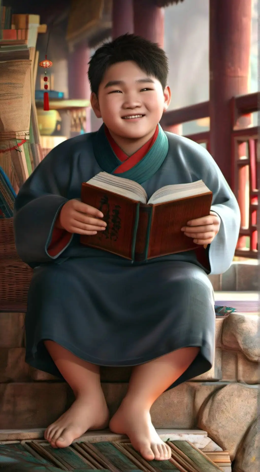 ai character: 书童：魏华懿 background