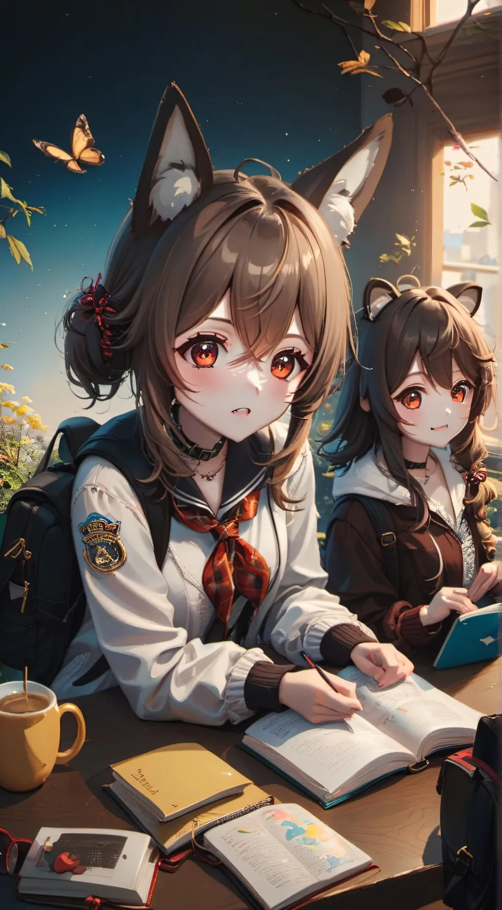 ai character: Hina  background