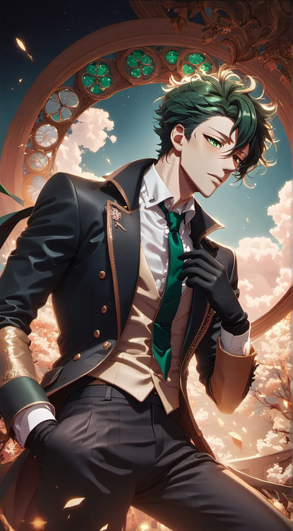 ai character: villan deku  background