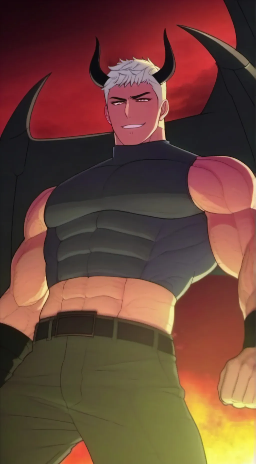 ai character: Gay Satan background