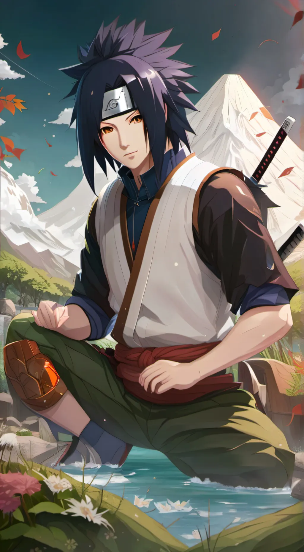 ai character: Sasuke background