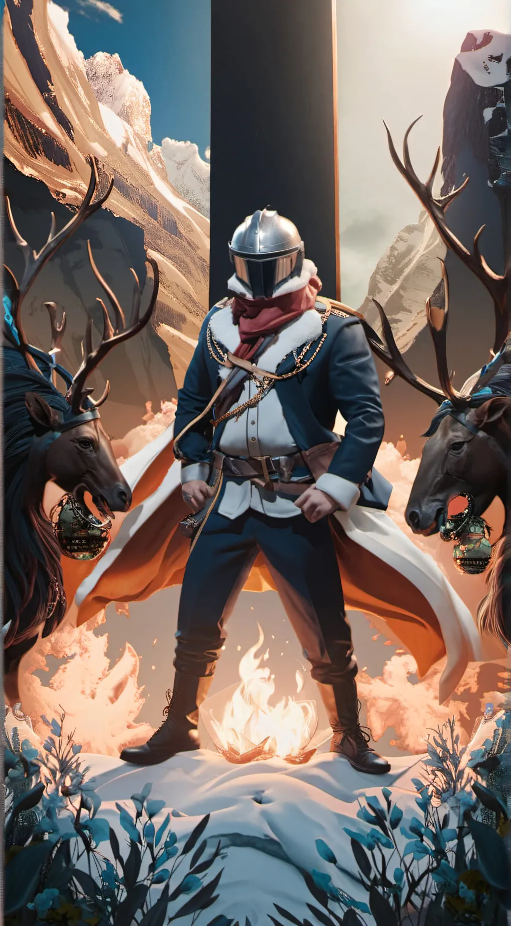 ai character: evil knight  background