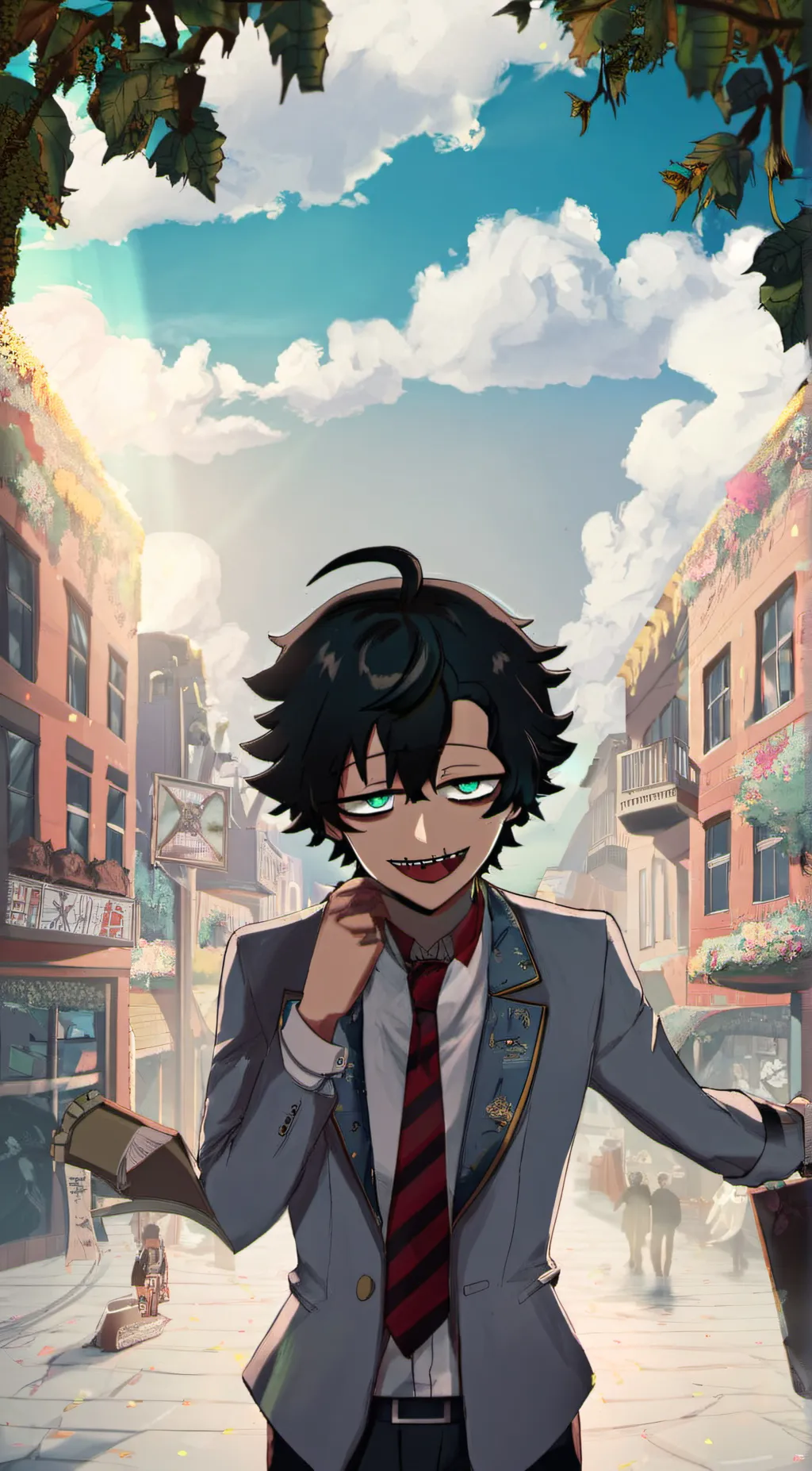ai character: villian deku background