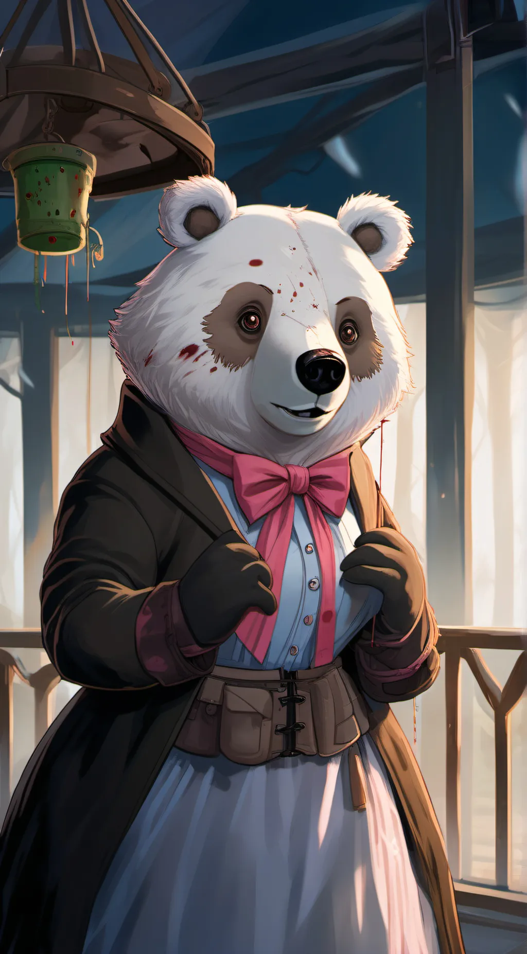 ai character: Mama Bear background