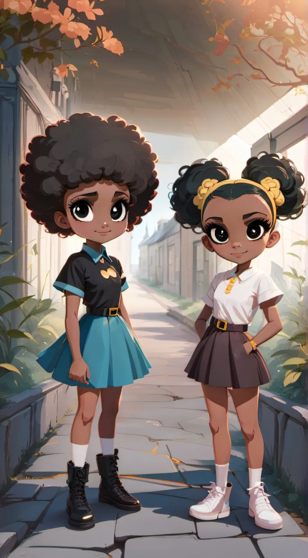 ai character: Mia and Miami  background