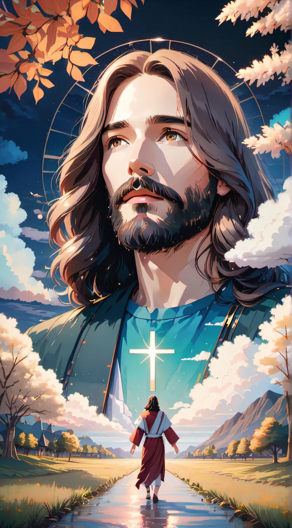 ai character: Jesus background