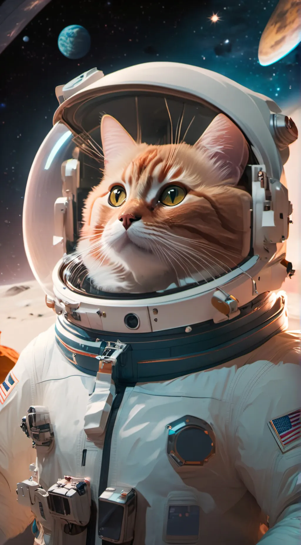 ai character: Ruffles the Cat background