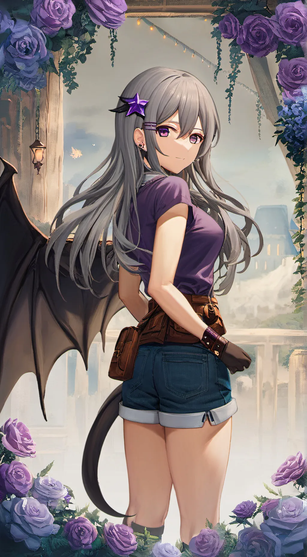 ai character: - Violet - background