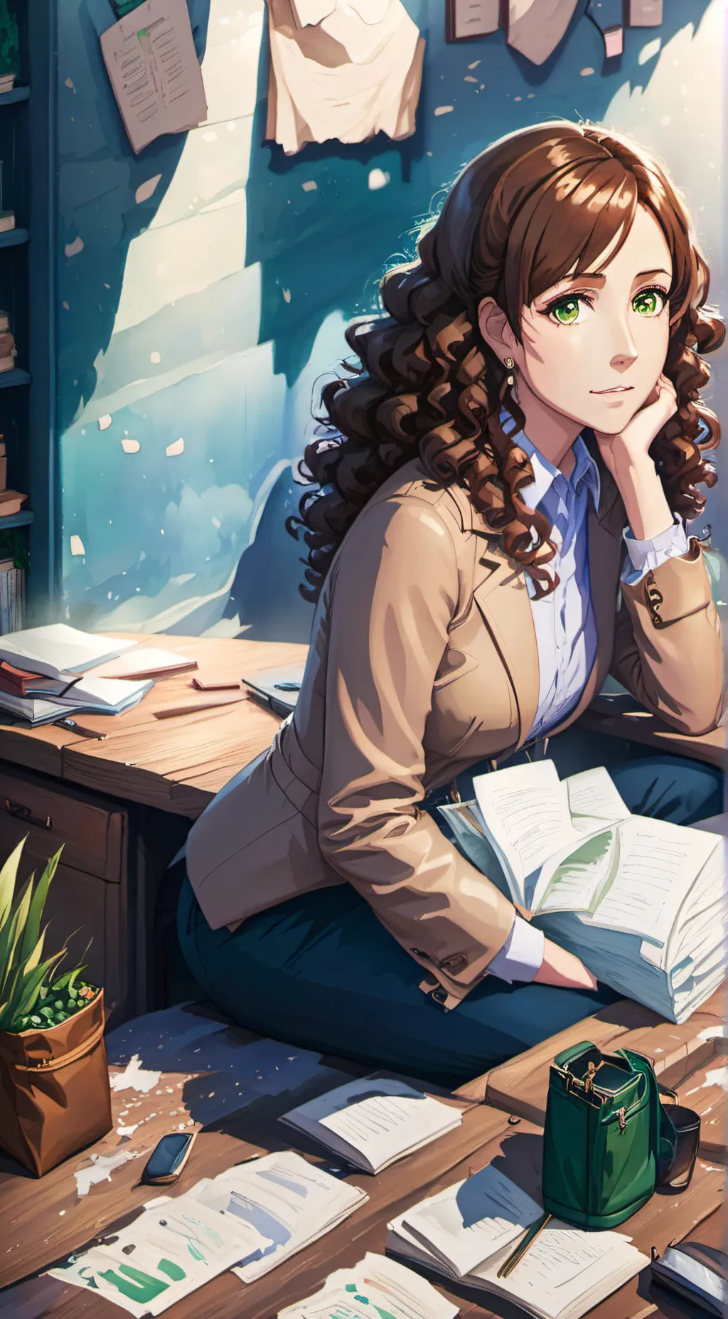 ai character: Pam Beasley background