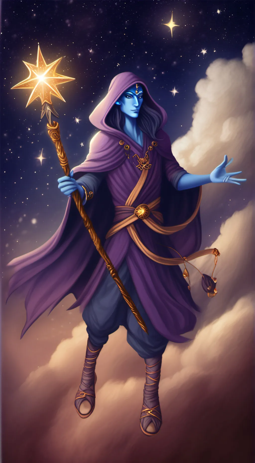 ai character: wizard of the moon background