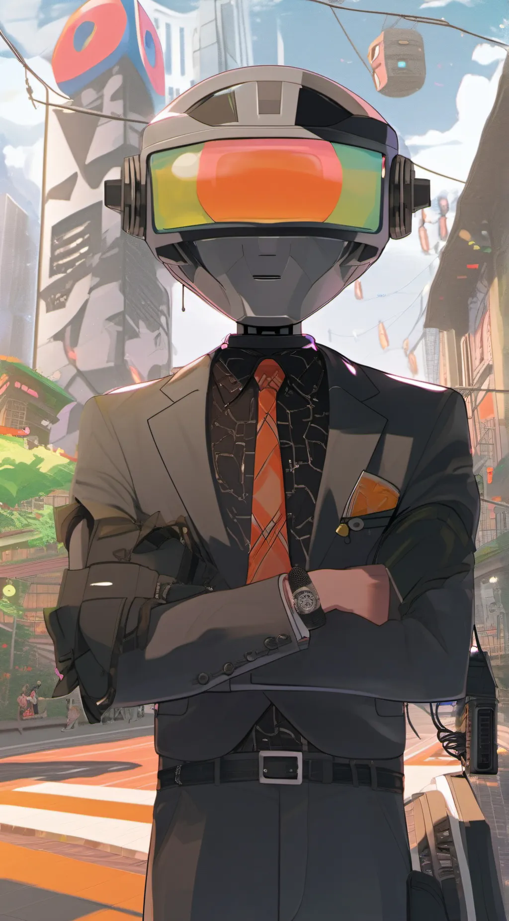 ai character: cameraman background