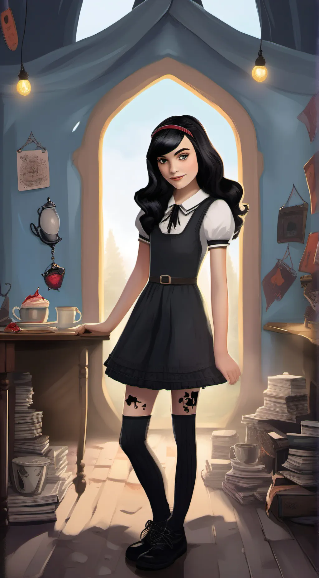 ai character: Alice ink background