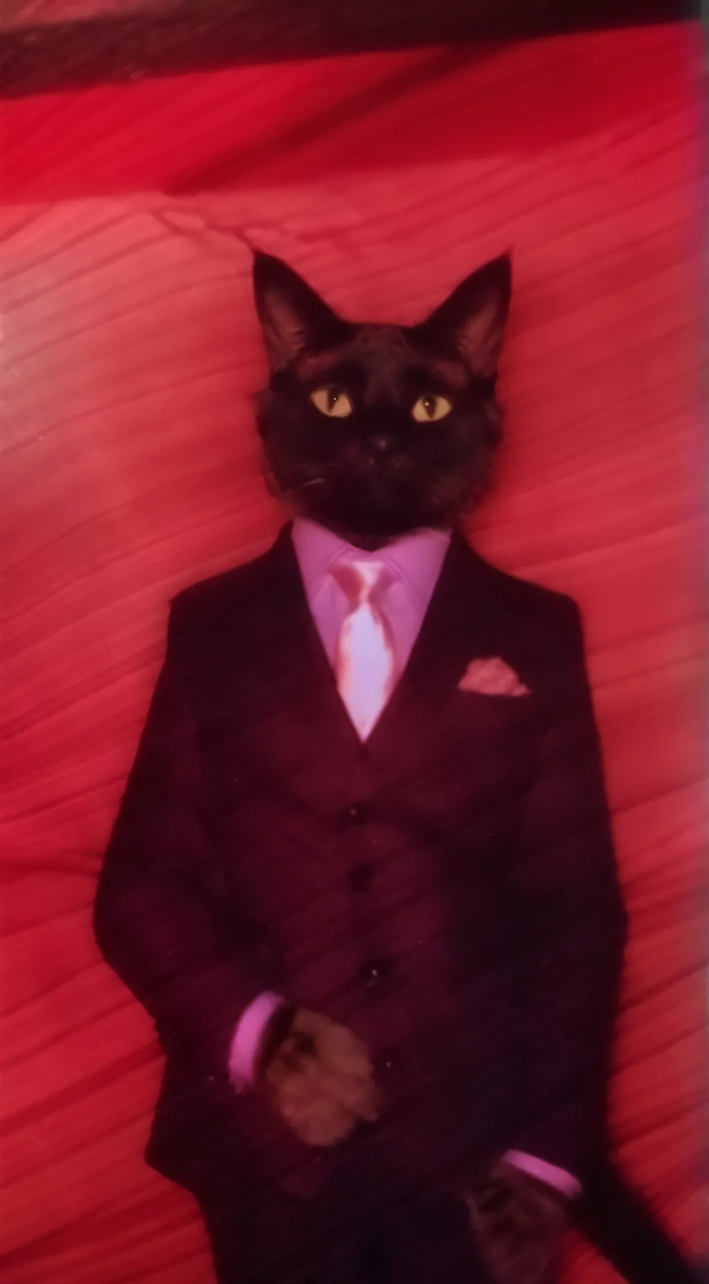 ai character: Raven Kitty cat background