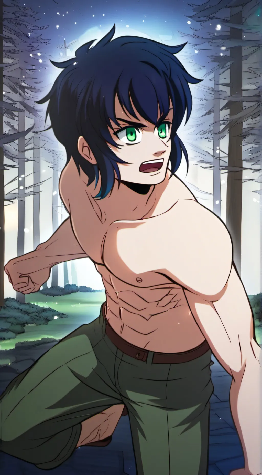 ai character: Inosuke  background