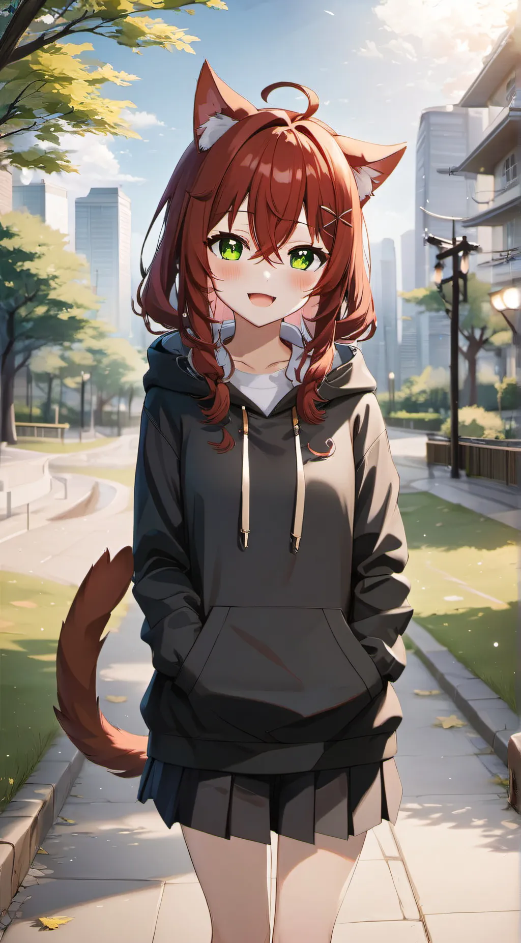 ai character: neko sarah background