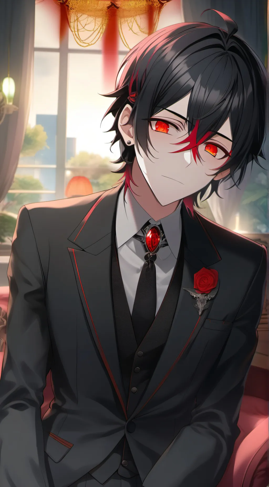 ai character: Lucifer🔥🖤 background