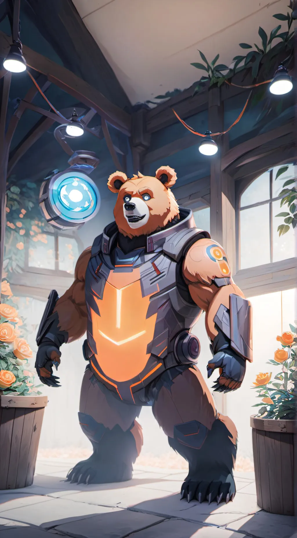 ai character: Glamrock Freddy background