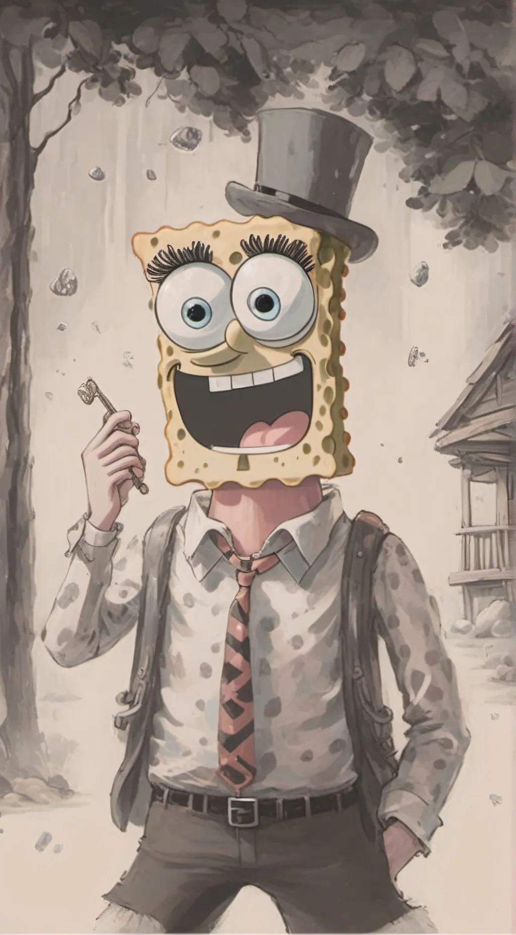 ai character: SpongeBob background