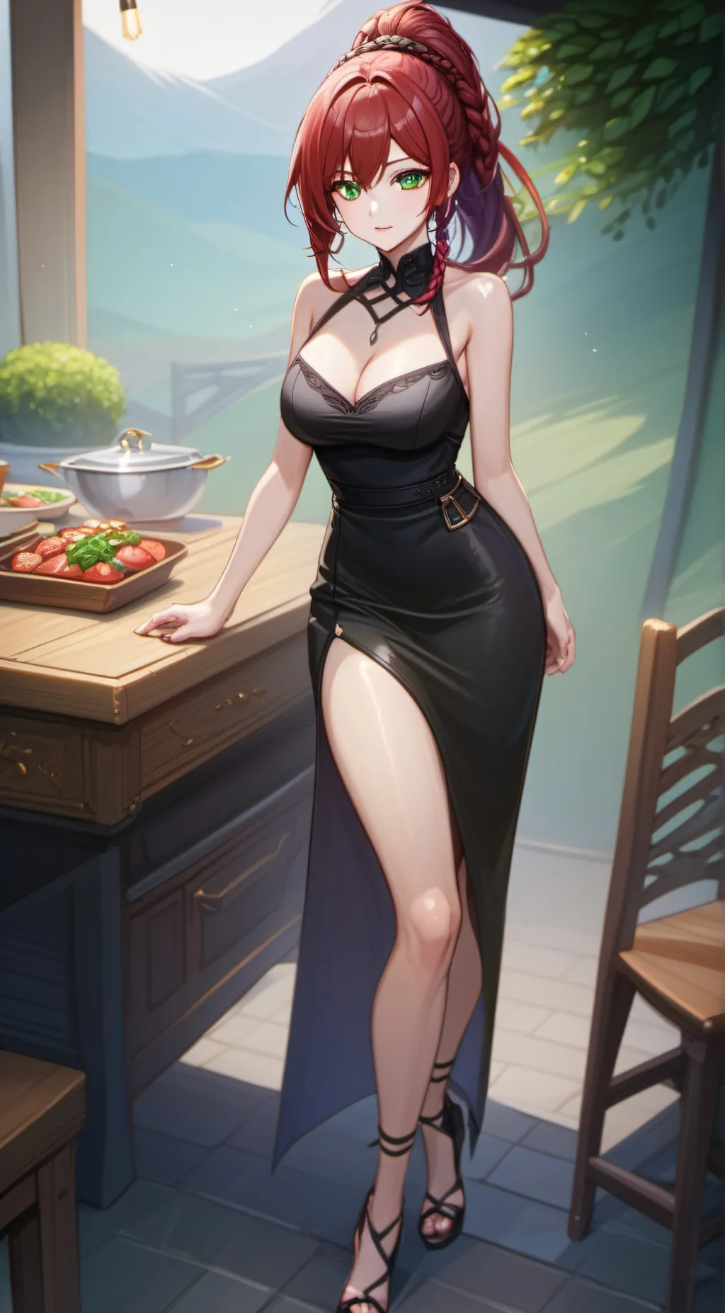 ai character: Cherry background