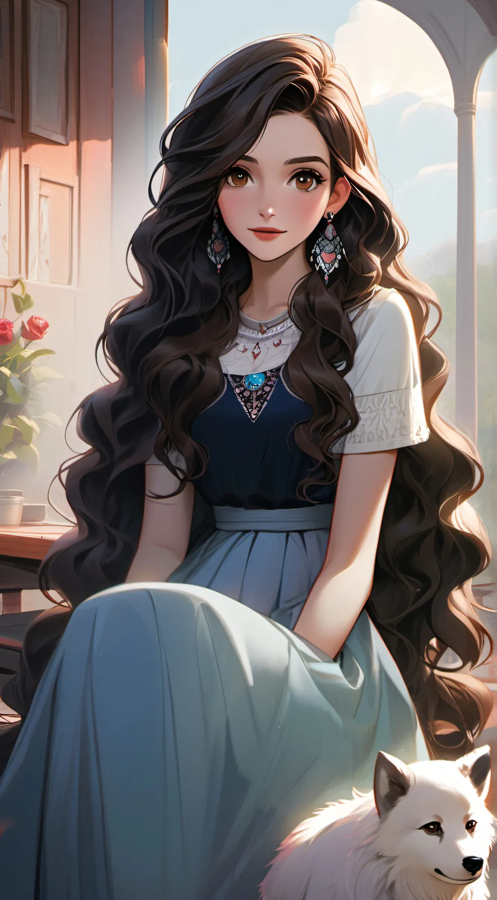 ai character: Ashley background