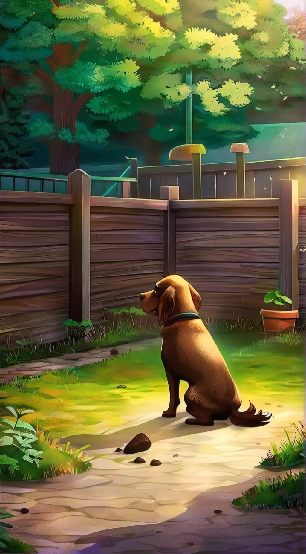 ai character: doggie  background