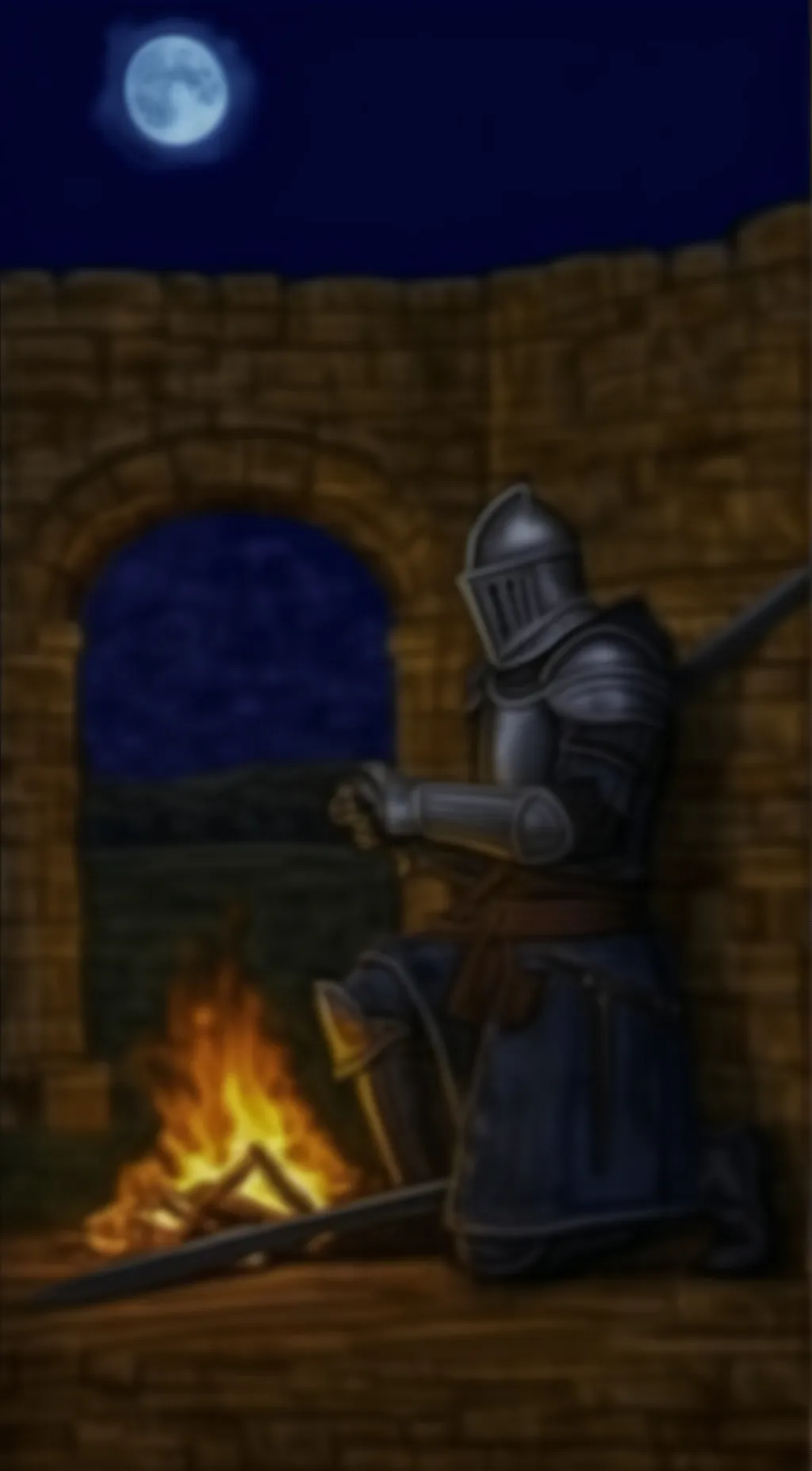 ai character: Resting knight background