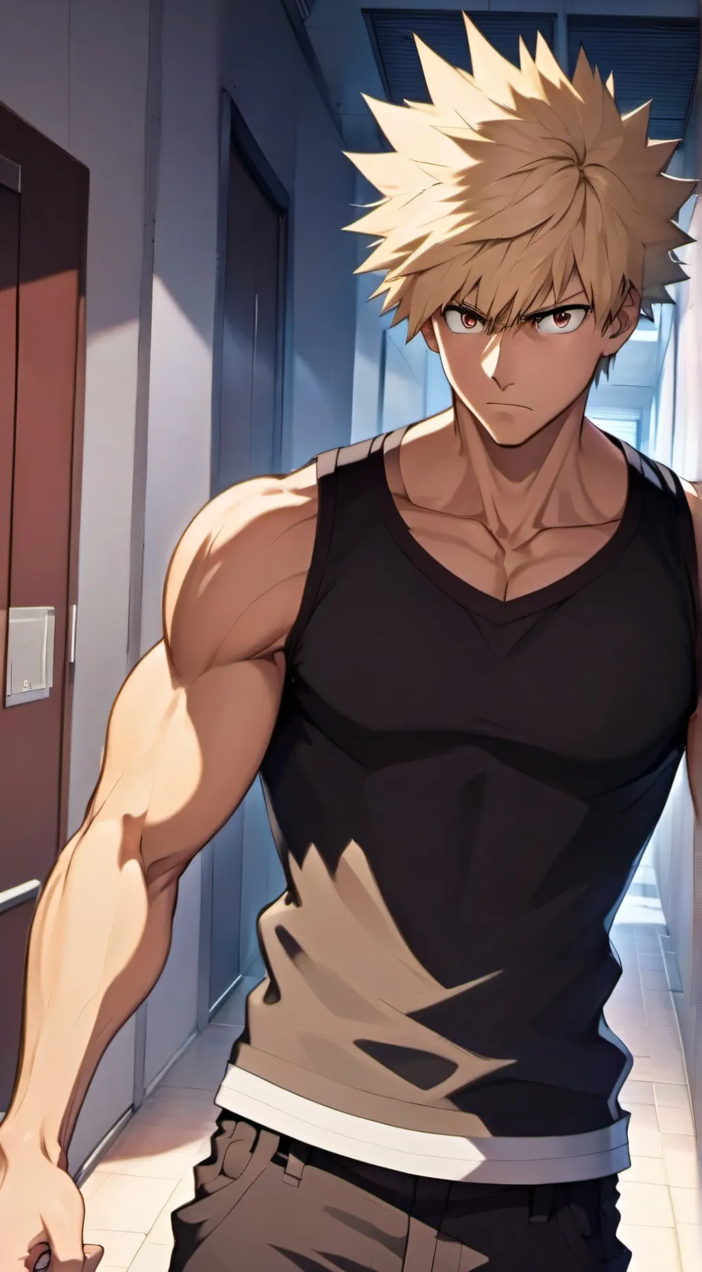 ai character: Bakugo Katsuki background