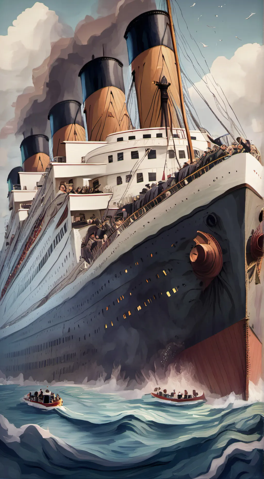 ai character: Titanic background